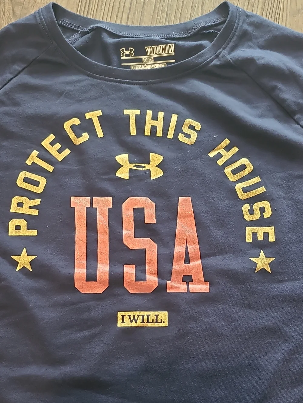 Under Armour Navy USA Gymnastics Tee & Matching Shorts Set Size Medium